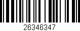 Código de barras (EAN, GTIN, SKU, ISBN): '26346347'