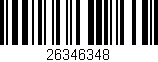 Código de barras (EAN, GTIN, SKU, ISBN): '26346348'