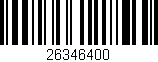 Código de barras (EAN, GTIN, SKU, ISBN): '26346400'