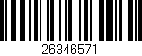 Código de barras (EAN, GTIN, SKU, ISBN): '26346571'