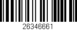 Código de barras (EAN, GTIN, SKU, ISBN): '26346661'