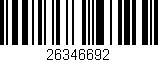 Código de barras (EAN, GTIN, SKU, ISBN): '26346692'