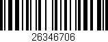 Código de barras (EAN, GTIN, SKU, ISBN): '26346706'