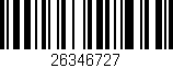 Código de barras (EAN, GTIN, SKU, ISBN): '26346727'
