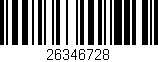 Código de barras (EAN, GTIN, SKU, ISBN): '26346728'