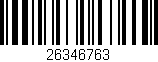 Código de barras (EAN, GTIN, SKU, ISBN): '26346763'