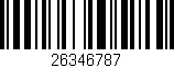 Código de barras (EAN, GTIN, SKU, ISBN): '26346787'