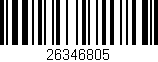 Código de barras (EAN, GTIN, SKU, ISBN): '26346805'
