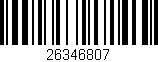 Código de barras (EAN, GTIN, SKU, ISBN): '26346807'