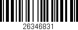 Código de barras (EAN, GTIN, SKU, ISBN): '26346831'