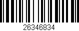 Código de barras (EAN, GTIN, SKU, ISBN): '26346834'