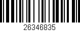 Código de barras (EAN, GTIN, SKU, ISBN): '26346835'