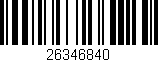 Código de barras (EAN, GTIN, SKU, ISBN): '26346840'