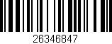 Código de barras (EAN, GTIN, SKU, ISBN): '26346847'