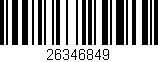 Código de barras (EAN, GTIN, SKU, ISBN): '26346849'