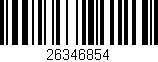 Código de barras (EAN, GTIN, SKU, ISBN): '26346854'