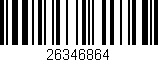 Código de barras (EAN, GTIN, SKU, ISBN): '26346864'
