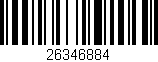 Código de barras (EAN, GTIN, SKU, ISBN): '26346884'