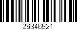 Código de barras (EAN, GTIN, SKU, ISBN): '26346921'