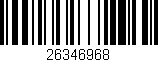 Código de barras (EAN, GTIN, SKU, ISBN): '26346968'