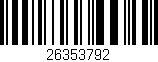 Código de barras (EAN, GTIN, SKU, ISBN): '26353792'