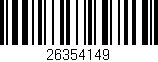 Código de barras (EAN, GTIN, SKU, ISBN): '26354149'
