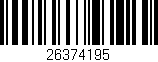 Código de barras (EAN, GTIN, SKU, ISBN): '26374195'