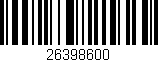 Código de barras (EAN, GTIN, SKU, ISBN): '26398600'