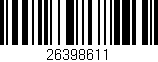 Código de barras (EAN, GTIN, SKU, ISBN): '26398611'