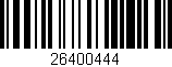 Código de barras (EAN, GTIN, SKU, ISBN): '26400444'