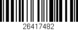 Código de barras (EAN, GTIN, SKU, ISBN): '26417482'