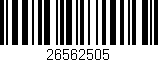 Código de barras (EAN, GTIN, SKU, ISBN): '26562505'