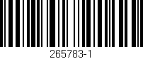 Código de barras (EAN, GTIN, SKU, ISBN): '265783-1'