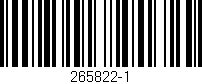 Código de barras (EAN, GTIN, SKU, ISBN): '265822-1'