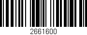 Código de barras (EAN, GTIN, SKU, ISBN): '2661600'