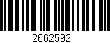Código de barras (EAN, GTIN, SKU, ISBN): '26625921'