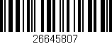 Código de barras (EAN, GTIN, SKU, ISBN): '26645807'
