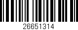 Código de barras (EAN, GTIN, SKU, ISBN): '26651314'