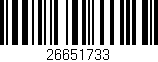 Código de barras (EAN, GTIN, SKU, ISBN): '26651733'