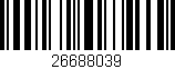 Código de barras (EAN, GTIN, SKU, ISBN): '26688039'