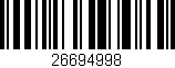 Código de barras (EAN, GTIN, SKU, ISBN): '26694998'