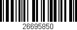 Código de barras (EAN, GTIN, SKU, ISBN): '26695850'