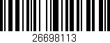Código de barras (EAN, GTIN, SKU, ISBN): '26698113'