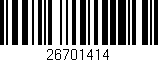 Código de barras (EAN, GTIN, SKU, ISBN): '26701414'