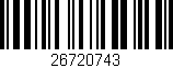 Código de barras (EAN, GTIN, SKU, ISBN): '26720743'
