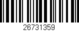Código de barras (EAN, GTIN, SKU, ISBN): '26731359'