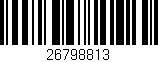 Código de barras (EAN, GTIN, SKU, ISBN): '26798813'