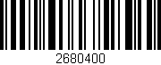 Código de barras (EAN, GTIN, SKU, ISBN): '2680400'