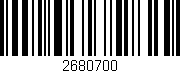 Código de barras (EAN, GTIN, SKU, ISBN): '2680700'