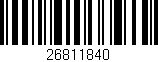 Código de barras (EAN, GTIN, SKU, ISBN): '26811840'
